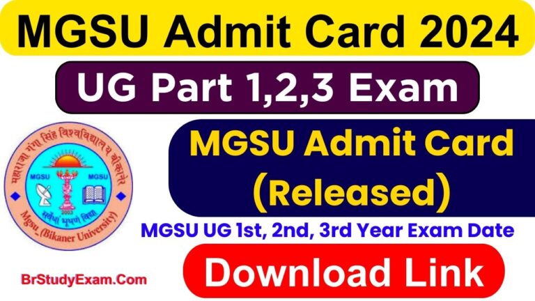 MGSU admit card