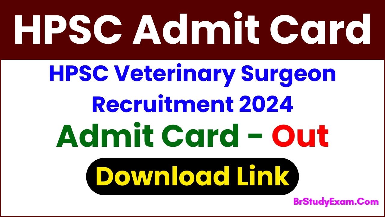 hpsc veterinary surgeon admit card