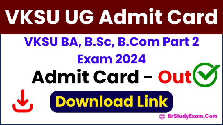 VKSU part 2 admit card